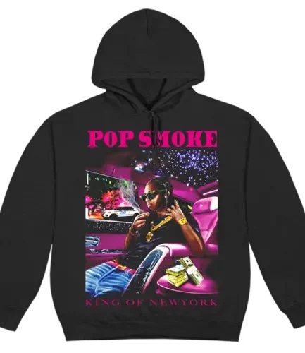 Black Pop Smoke x Vlone King Of NY Hoodie